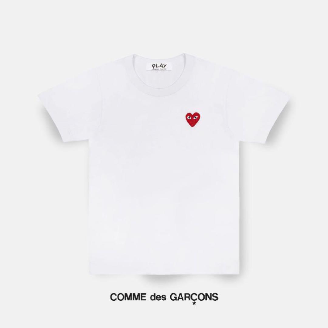 PLAY COMME des GARCONS T-Shirt 赤い ハートロゴ - メルカリ
