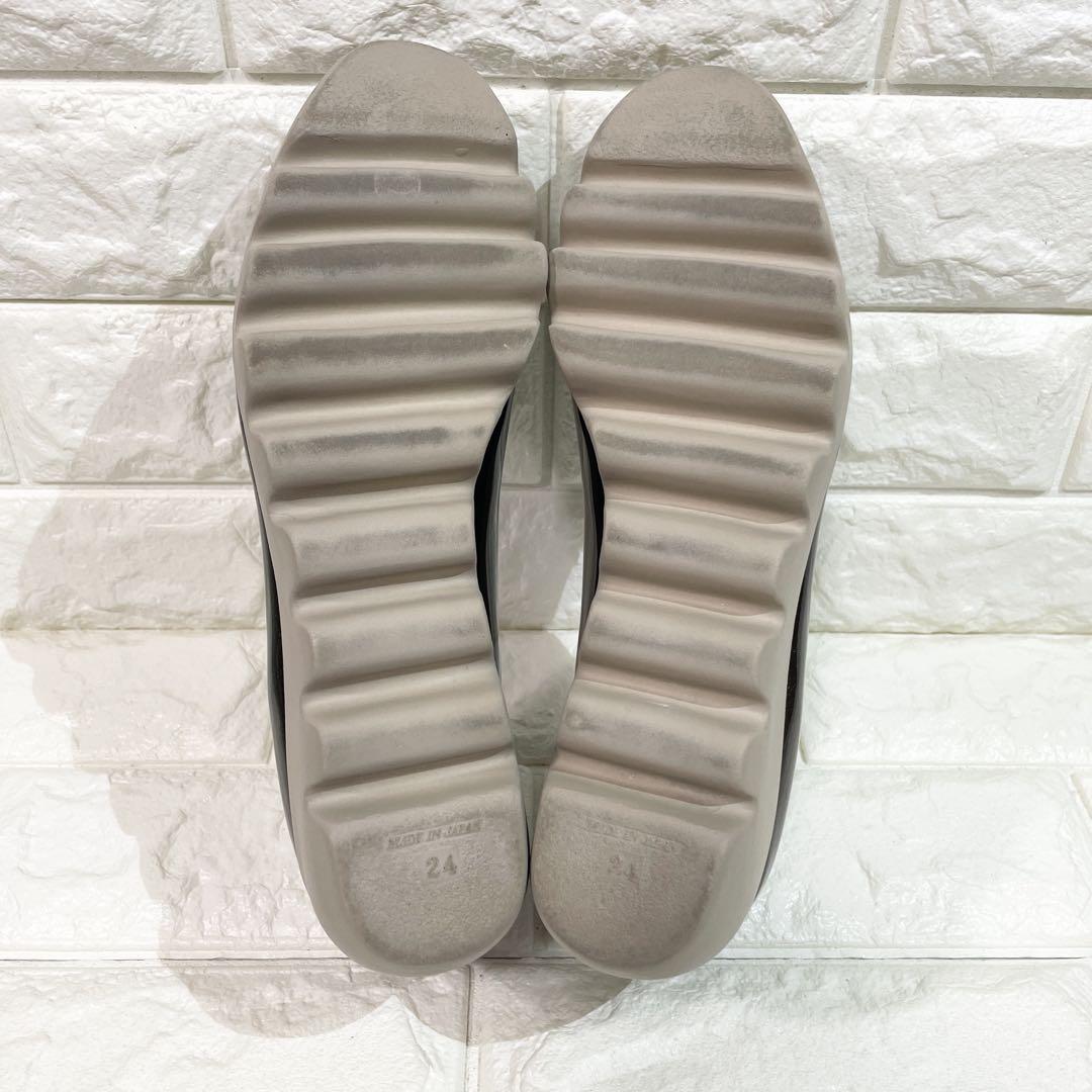 美品✨ヒルズアヴェニュー ウェーブソール エナメルパンプス 24.0