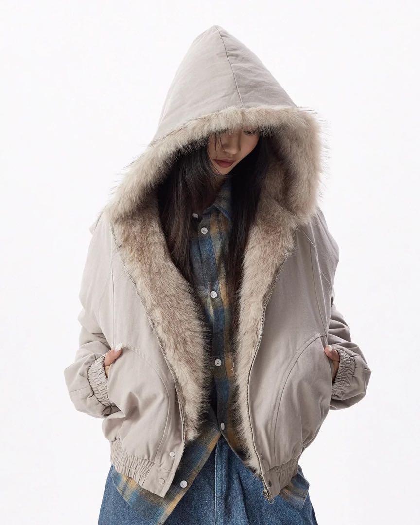 【Aurora boutique】ファー付きフード ジャケット