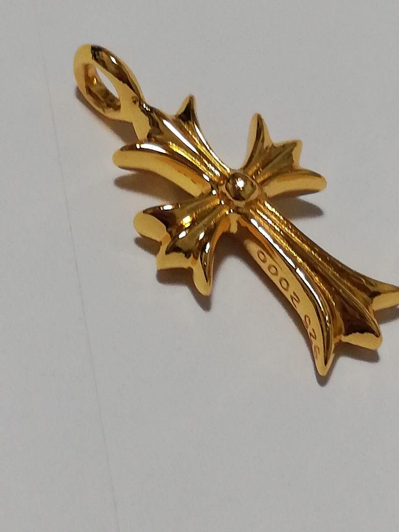 シルバー925タイニークロス22k加工