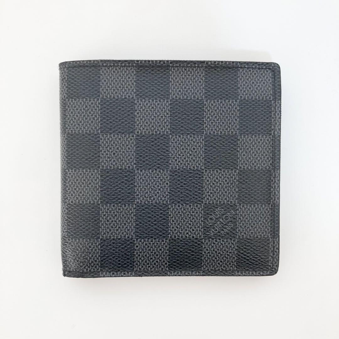 【美品】ルイヴィトン☆ ダミエ ポルトフォイユ マルコ 二つ折り 財布
