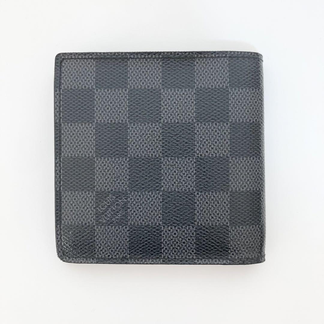 【美品】ルイヴィトン☆ ダミエ ポルトフォイユ マルコ 二つ折り 財布