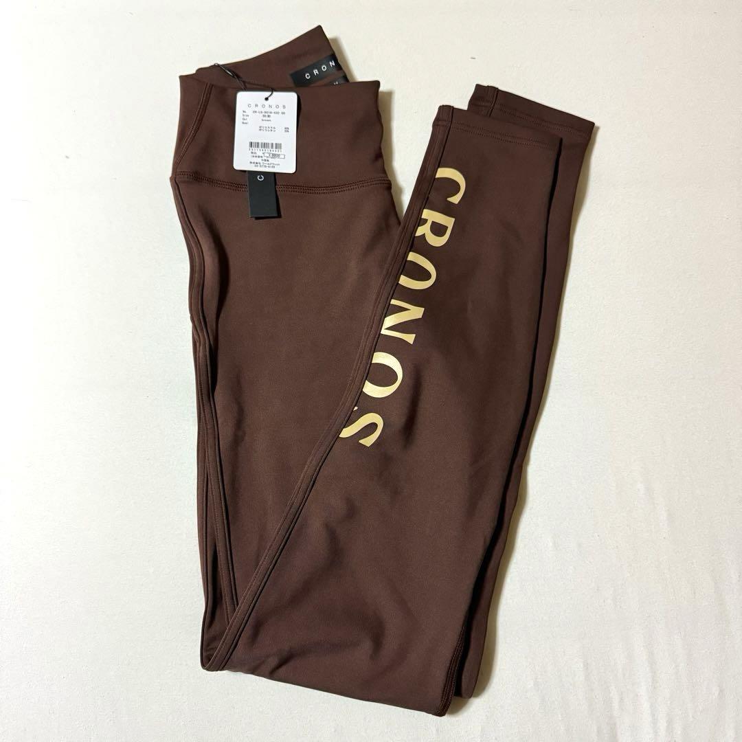 【CRONOS 】WOMEN PIPING LEGGINGS  ブラウン