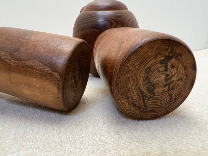 茄子紺 大幅値下げ!石原日出男 大型(高さ48cm)こけし 彩彫 創作こけし