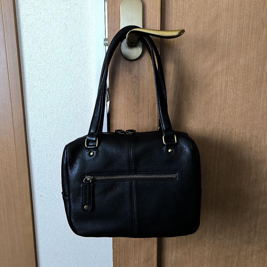 《訳あり》ダコタ ブラック ハンドバッグ 本革 未使用