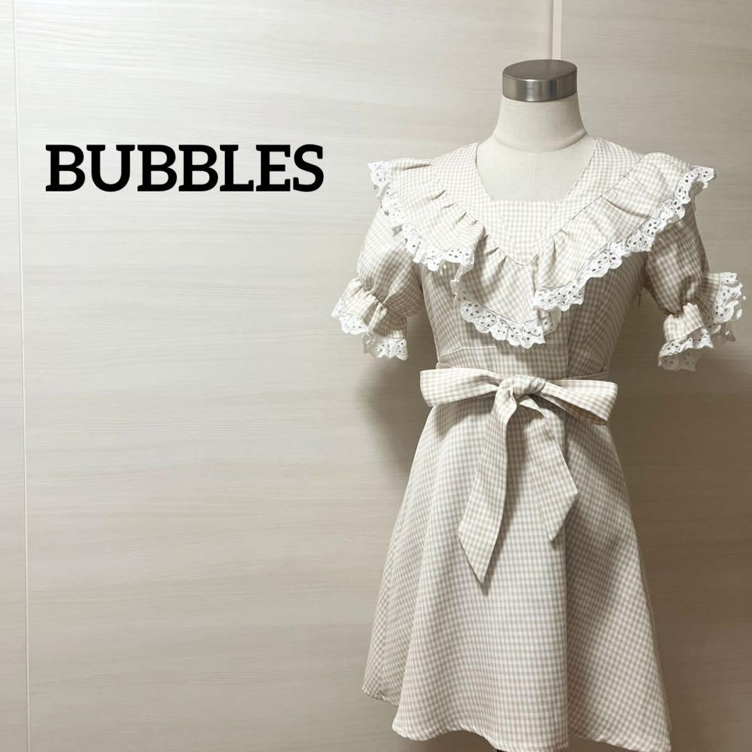 BUBBLES☆ バブルス ワンピース フリル ギンガムチェック柄 量産
