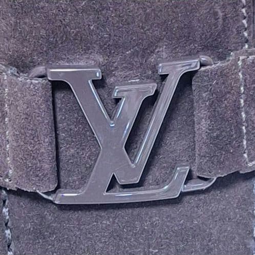 [美品] ルイヴィトン スエード ローファー LV金具 約25.5cm