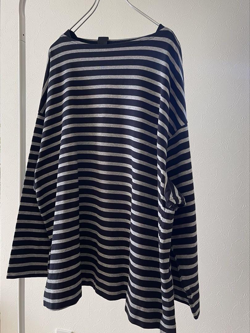 【サイズ36 美品】n.ハリウッド　コンパイル　ボードネック ボーダー Tシャツ