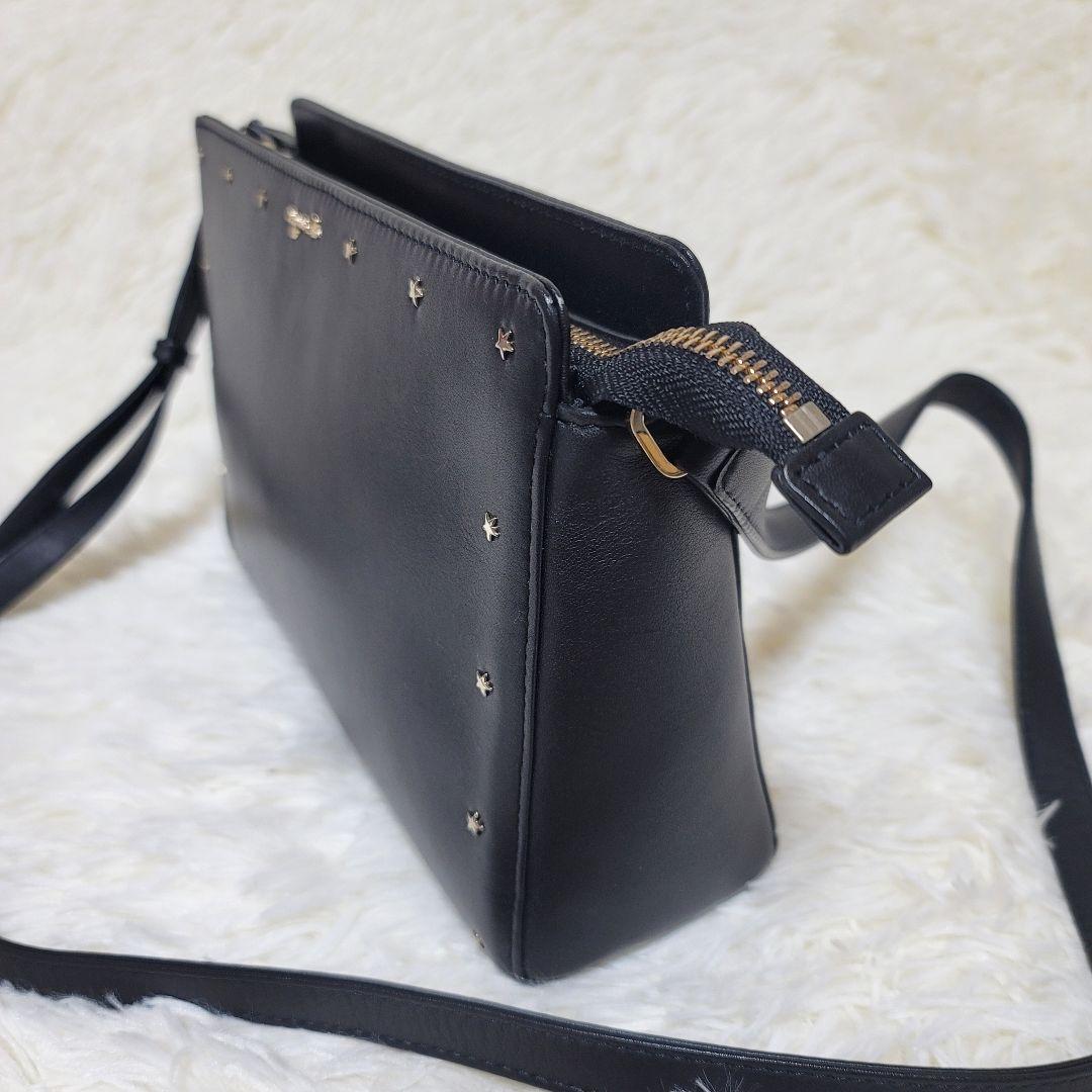 【美品】アニエスベー ボヤージュ ショルダーバッグ レザー スタッズ
