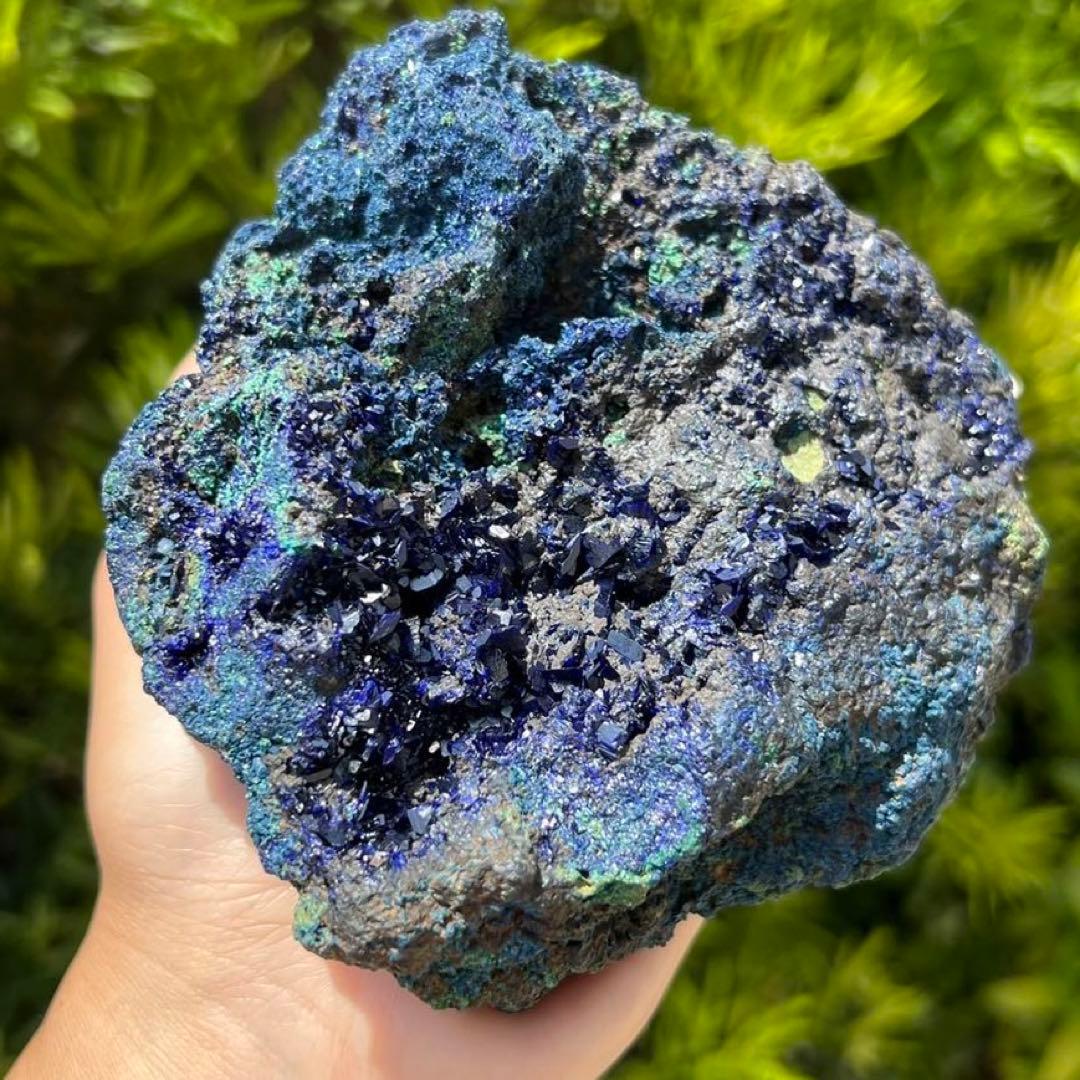 ✳️濃いブルーのキラキラと神秘的な色彩✨BIGサイズ‼️✨アズロマラカイト 原石