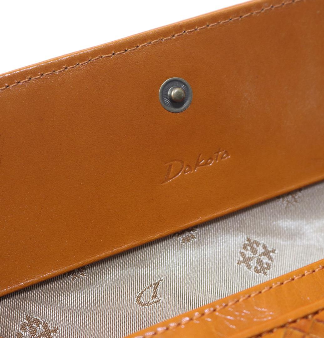 新品タグ付き【Dakota ダコタ】本革 丁寧編み込み かぶせ長財布
