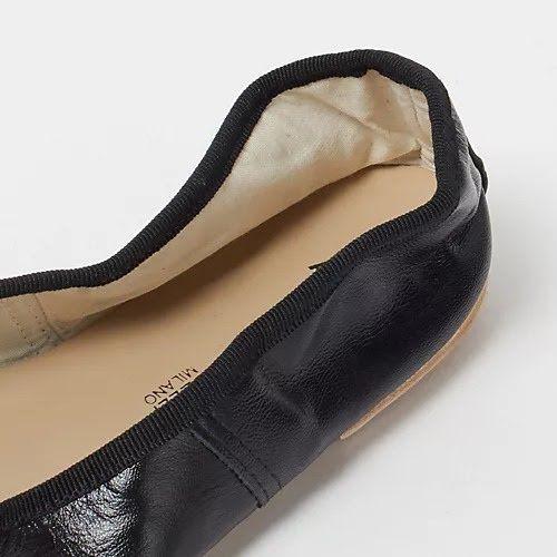 【裏貼り済】　A.P.C.　PORSELLI　バレエシューズ　37 ブラック