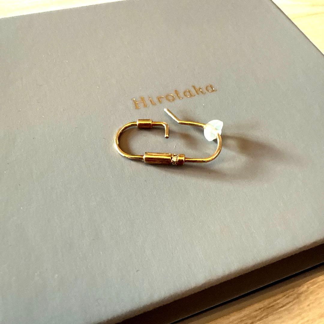 Hirotaka ゴールド イヤーカフ クリスタル装飾