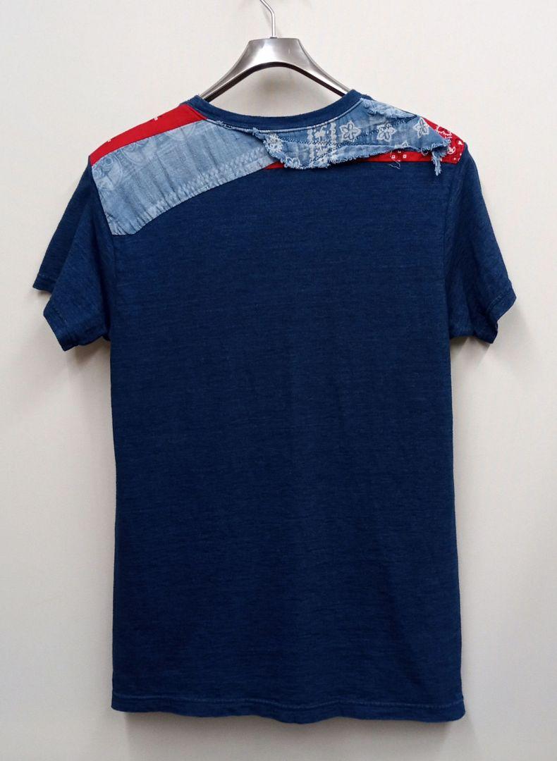 キャピタル KAPITAL インディゴTシャツ バンダナリメイク