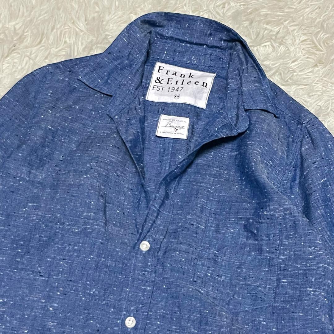 Frank＆Eileen BARRY ネップ加工 リネン スキッパーシャツ