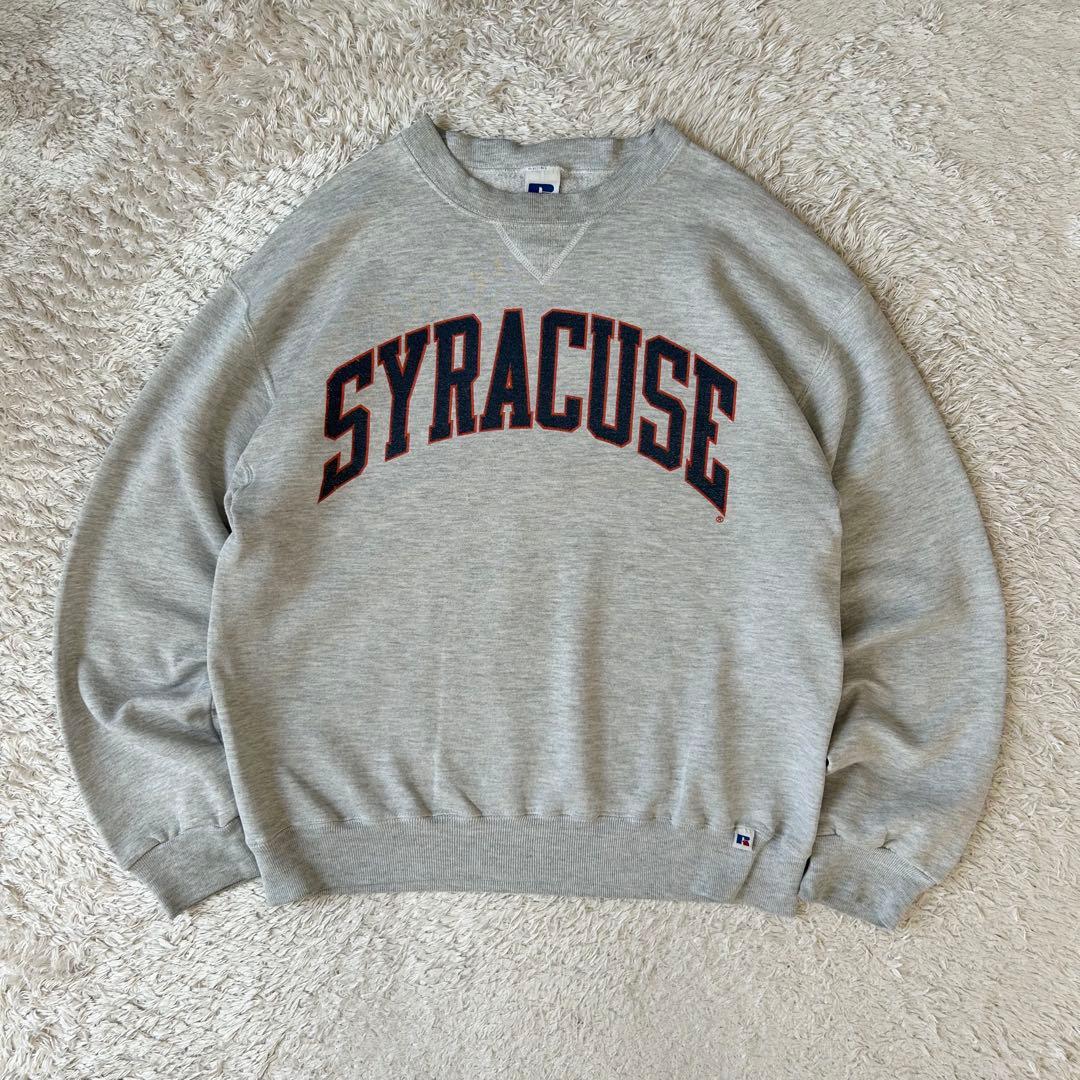 ラッセルアスレチック 90s frontprint sweatshirt M 灰M・Russell Athletic