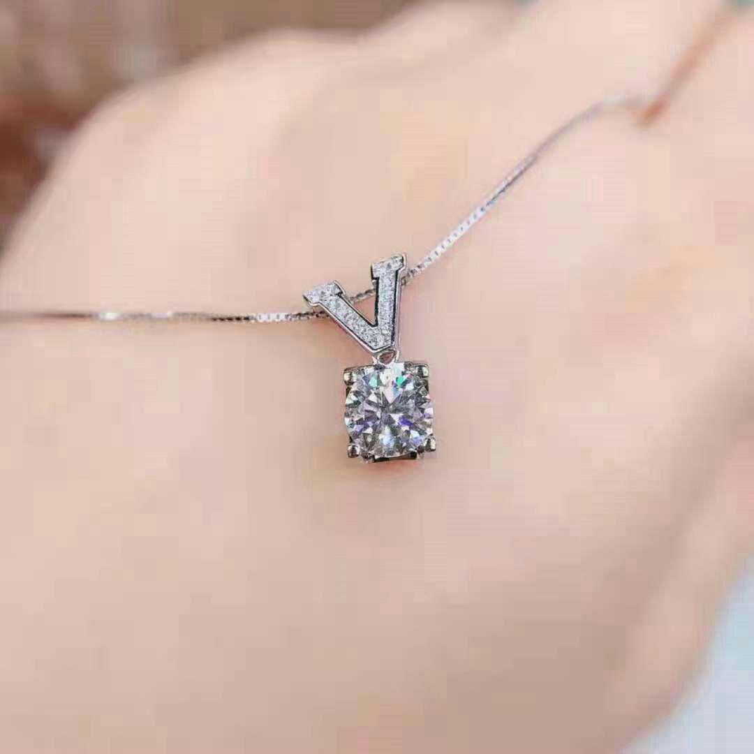 在庫得価 新品 モアサナイト 1.0ct03 h6koM-m49331337908 ダイヤネックレス 在庫あ特価