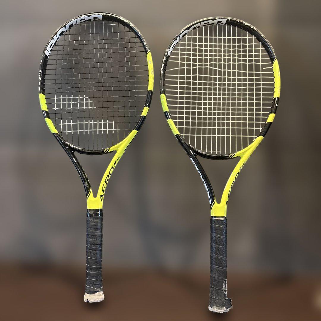 Babolat 硬式テニスラケット イエロー/ブラック BabolaT テニスラケット イエロー/ブラック2本セット - メルカリ
