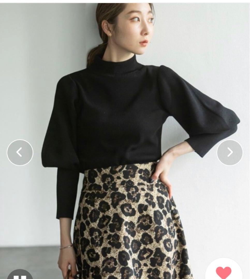 5%OFF】 ☆未使用 完売 黒 ブラック ニット バルーンスリーブ