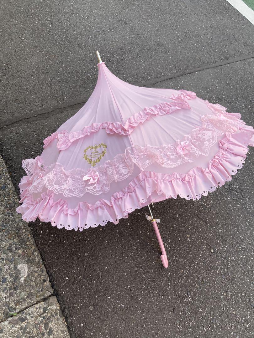 フリル付きピンクパゴダ傘 BABY THE STARS SHINE BRIGHT Baby Merry Pagoda Umbrella (2023) by Baby, the Stars Shine