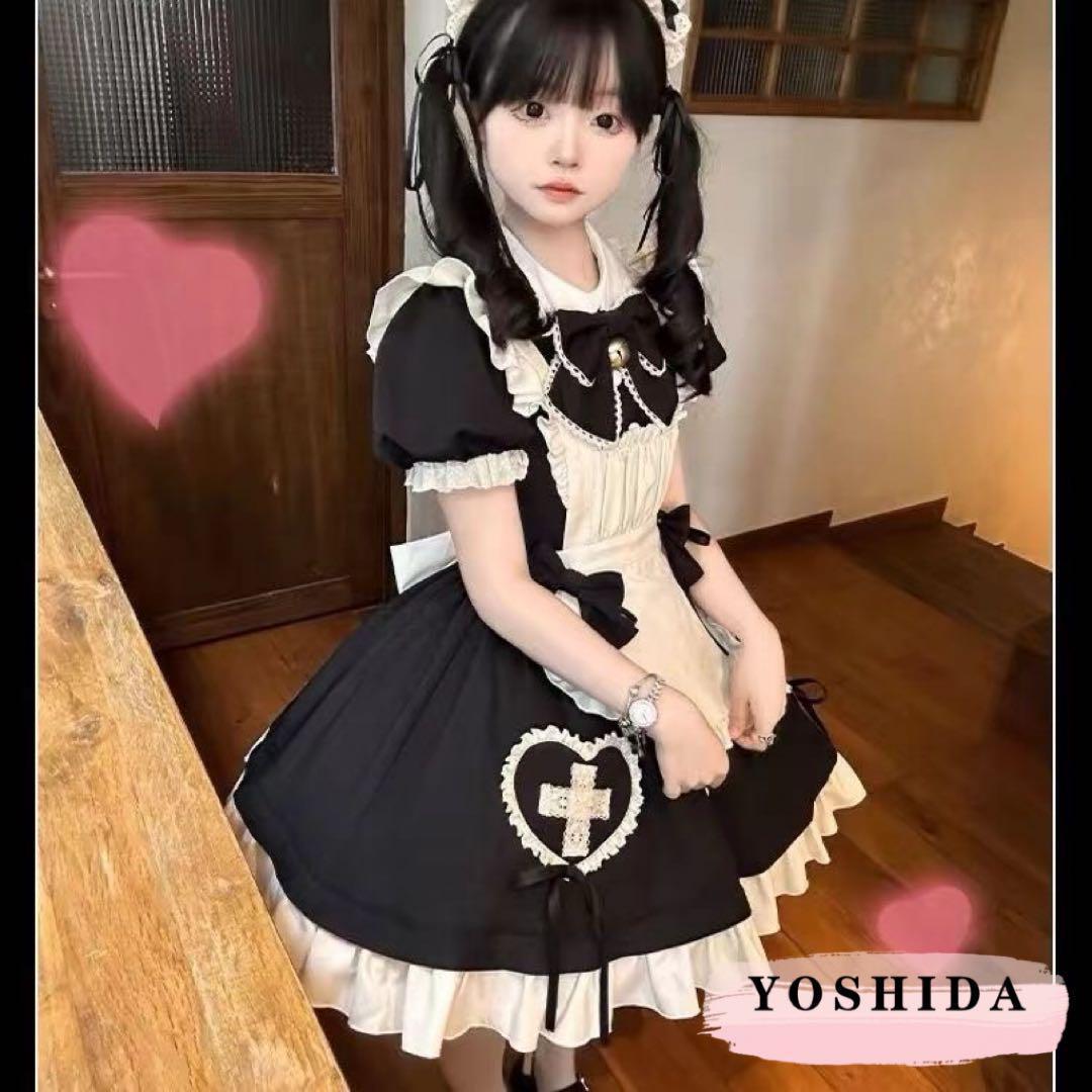 1259❤️メイド服ワンピース超可愛い撮影レディースイベント服ロリータ❤️M