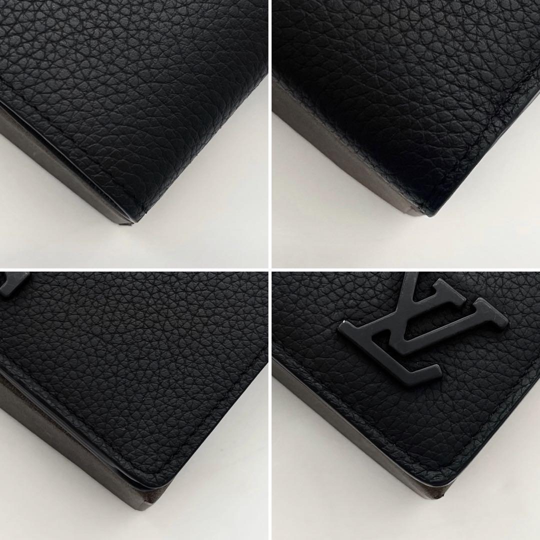 ✨新品級✨ルイヴィトン アエログラム ミュルティプル 二つ折り財布 黒 ブラック