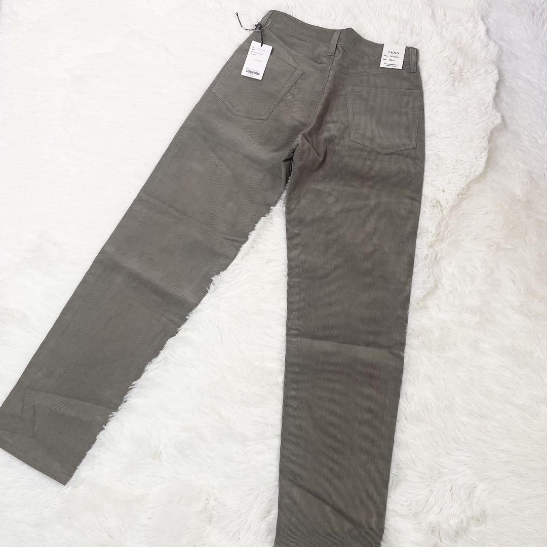 【新品タグ付き】LENO リノ　テーパード　コーデュロイパンツ　ベージュ　28 新品タグ付き】LENO リノ テーパード コーデュロイパンツ