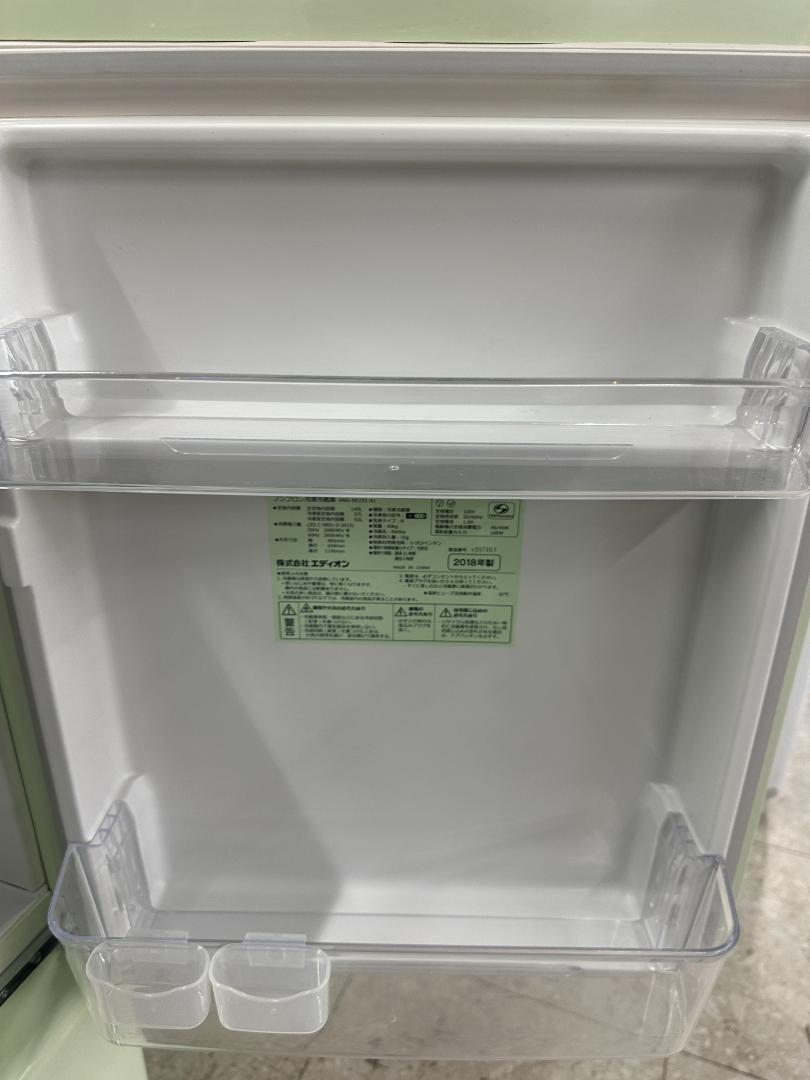 エディオン 冷蔵庫 149L レトロ調 ANG-RE151-A1 2018年製
