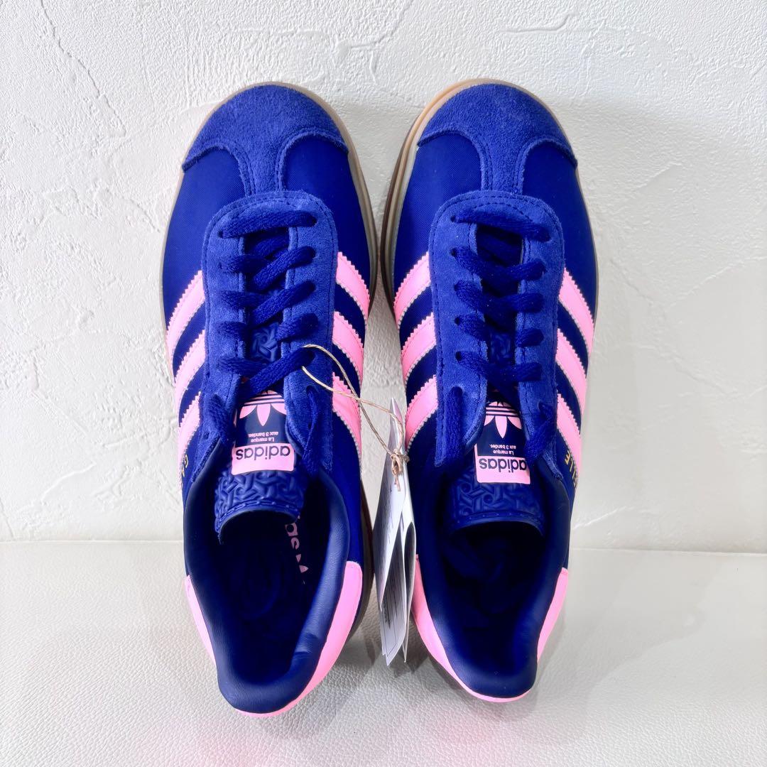 新品【adidas】アディダス　ガゼルボールド　ブルー×ピンク　25cm
