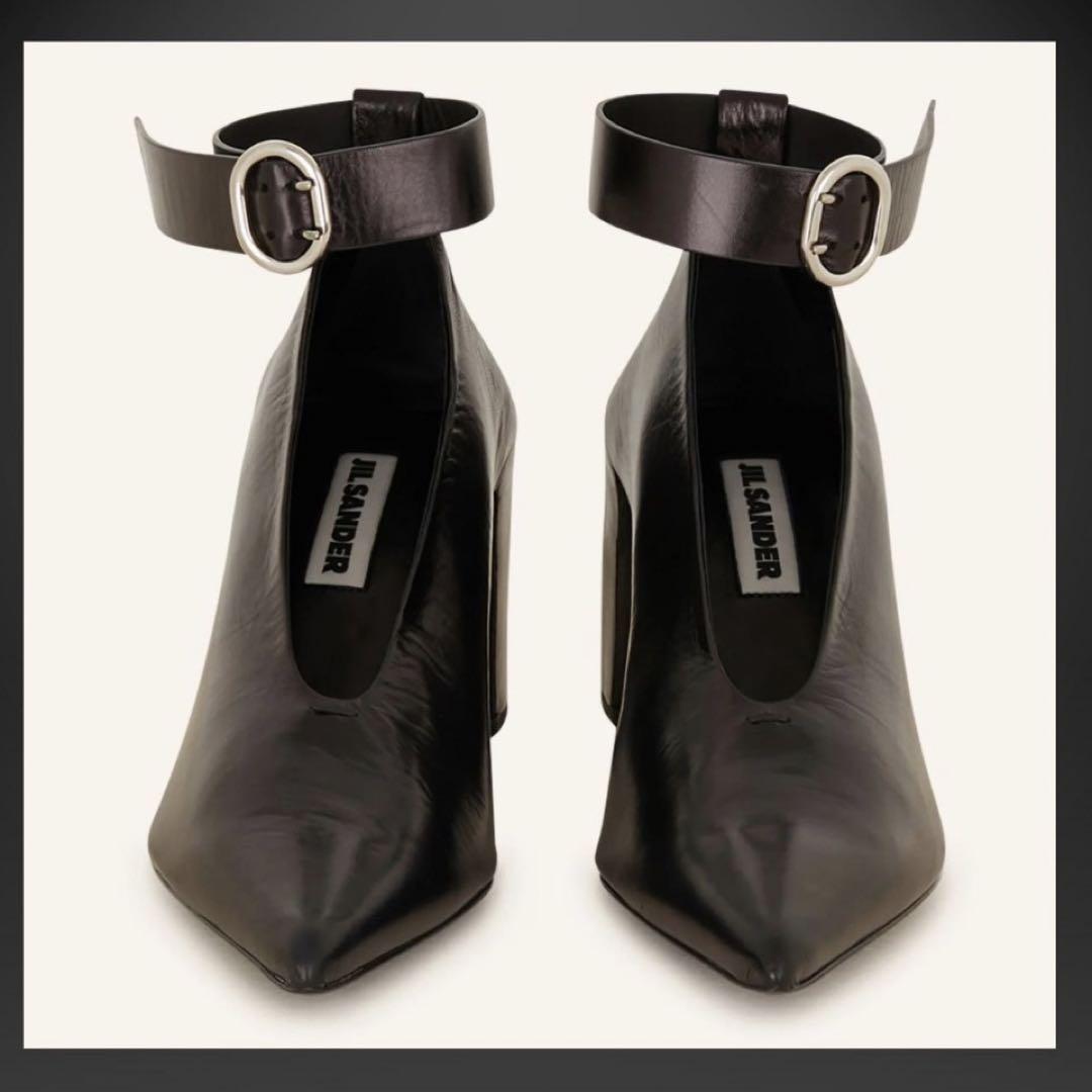 JIL SANDER ジルサンダー ポインテッドトゥ レザーパンプス 38