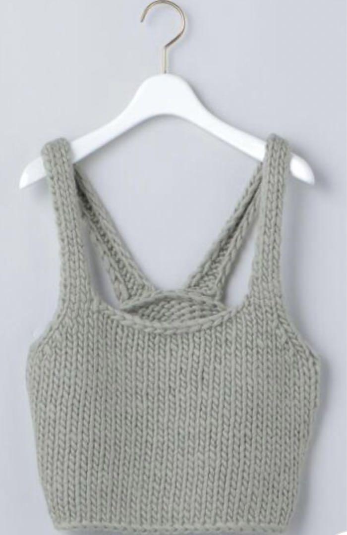 トップス roku6 WOOL ROVING KNIT CAMISOLE 6(ROKU)＞WOOL ROVING KNIT CAMISOLE