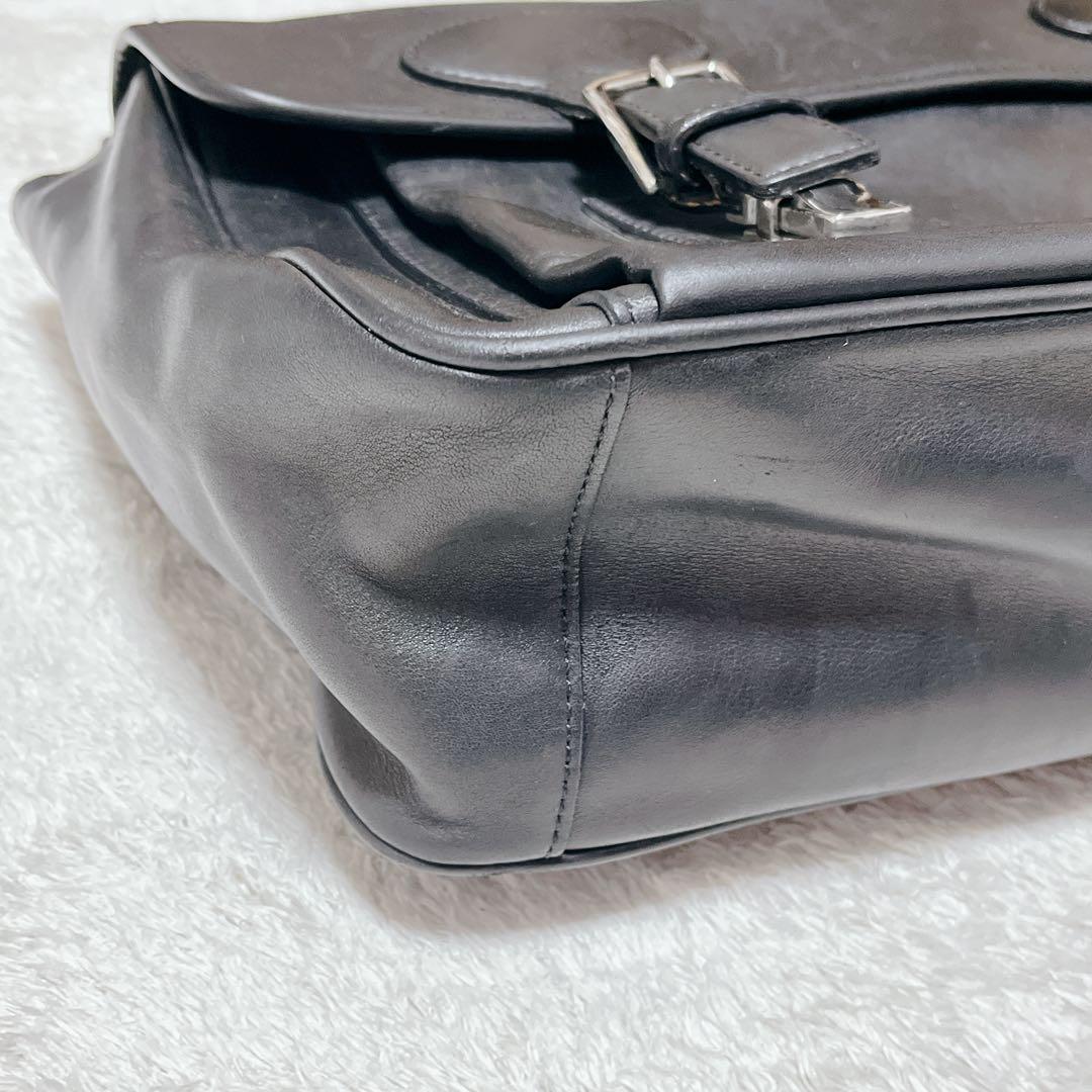【COACH コーチ】メッセンジャーバッグ ショルダーバッグ レザー 黒 良品