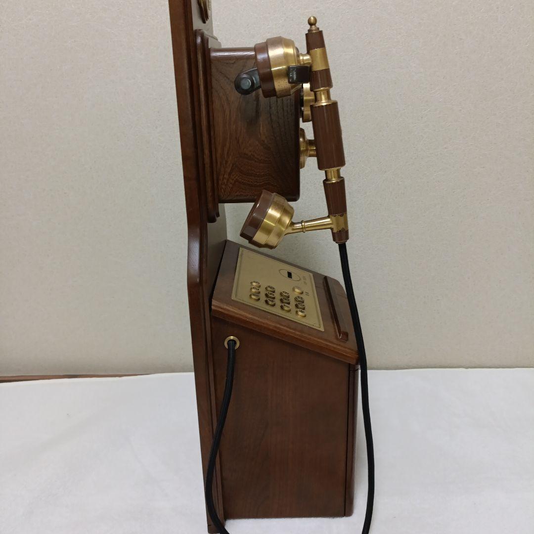 昭和レトロ電話機　浪漫電話　アンティーク　KT4-FN 木製　置物
