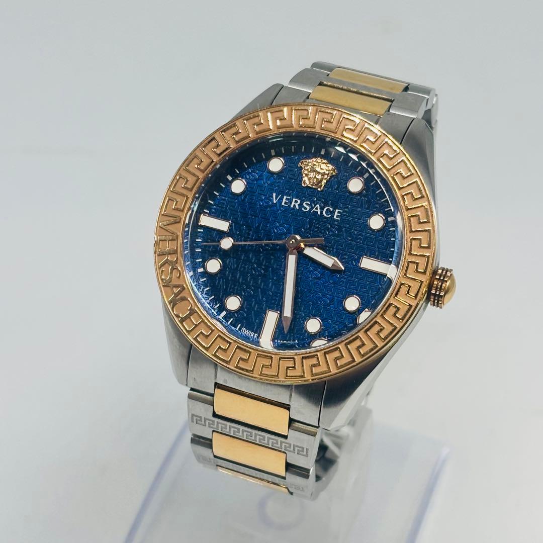 VERSACE ヴェルサーチ グレカドーム VE2T クォーツ 青文字盤 稼働 VERSACE ヴェルサーチ グレカドーム VE2T クォーツ 青文字盤 稼働