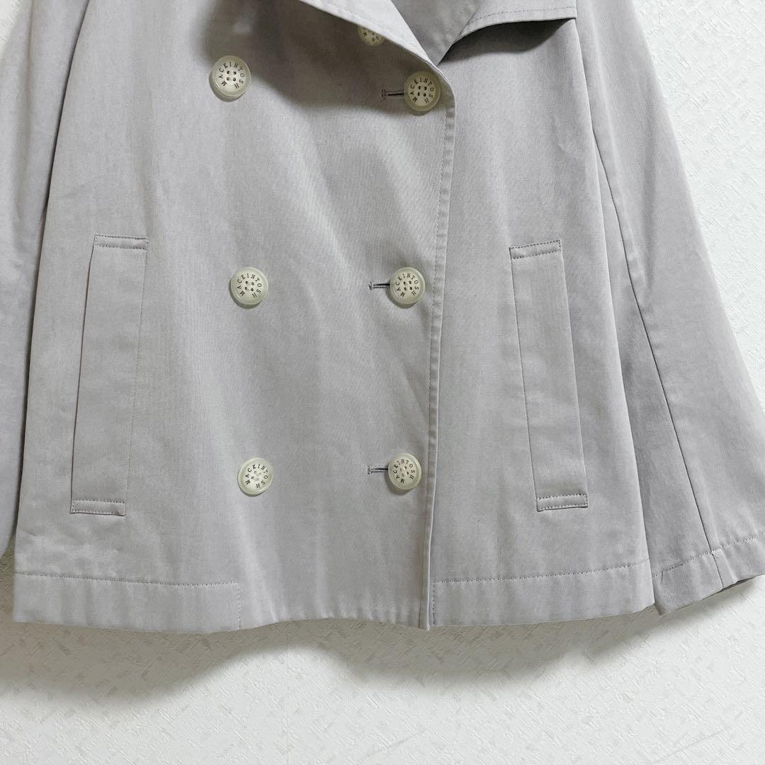 ◎マッキントッシュロンドン　ショートコート　ピーコート　コットン　グレー　M