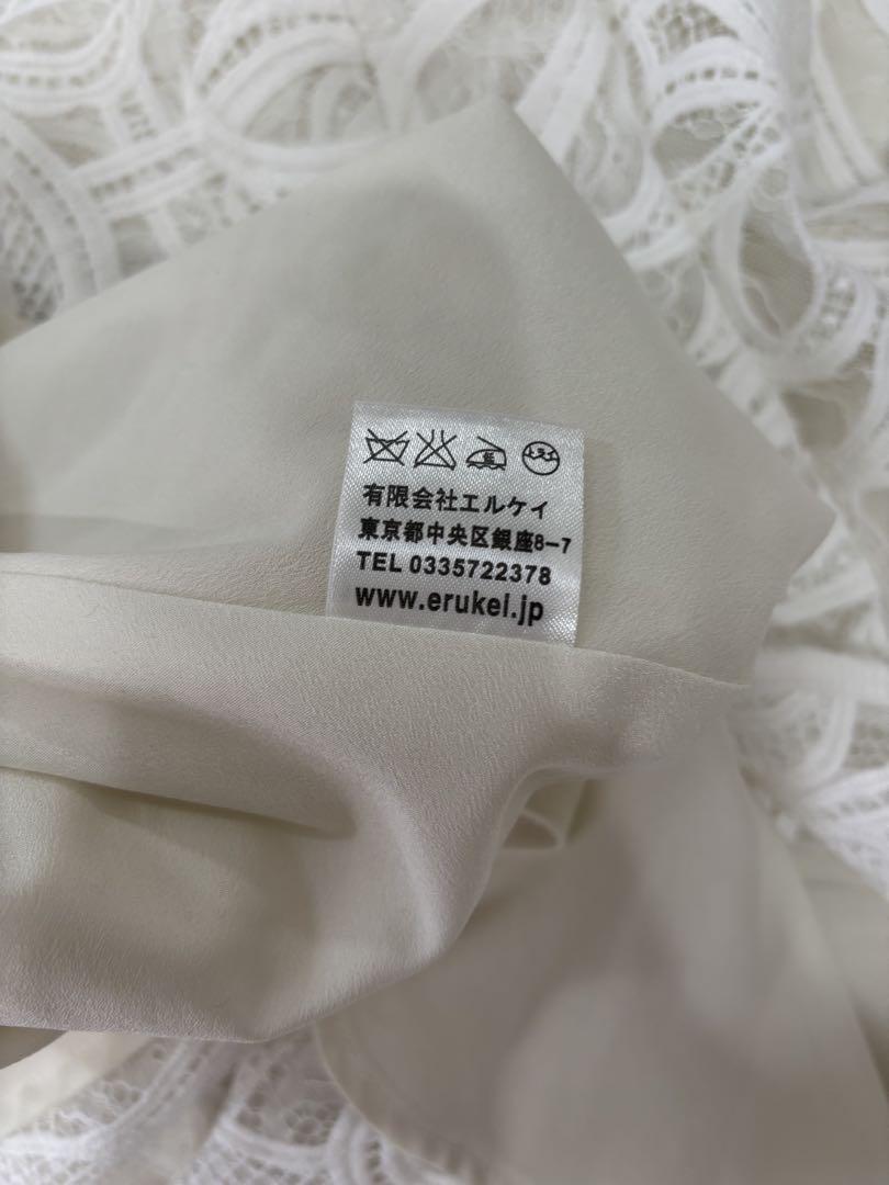 ERUKEI/GINZA COUTURE 花柄ケミカルレースドレス