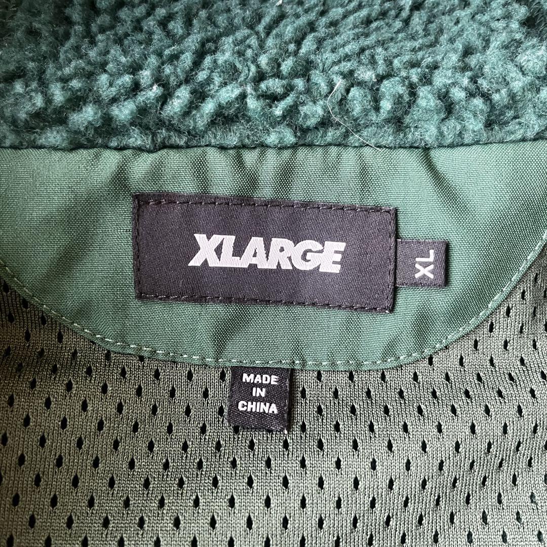 【XLARGE】エクストララージ XL ボアジャケット フーディ 緑 グリーン★ 画像8