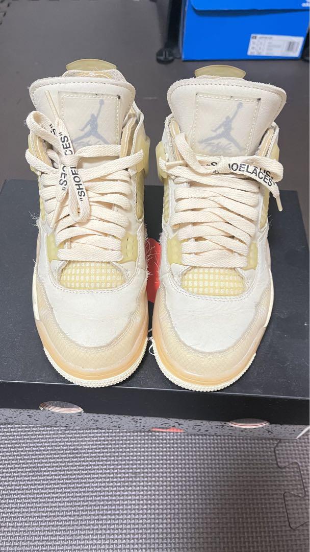靴 Jordan 4 offwhite
