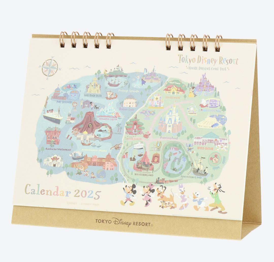 東京ディズニーリゾート 2025年 卓上カレンダー