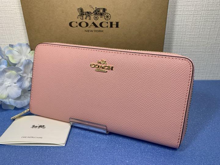 大切な COACH☆コーチ 二つ折り財布 シンプル 薄ピンク - 折り財布 ...
