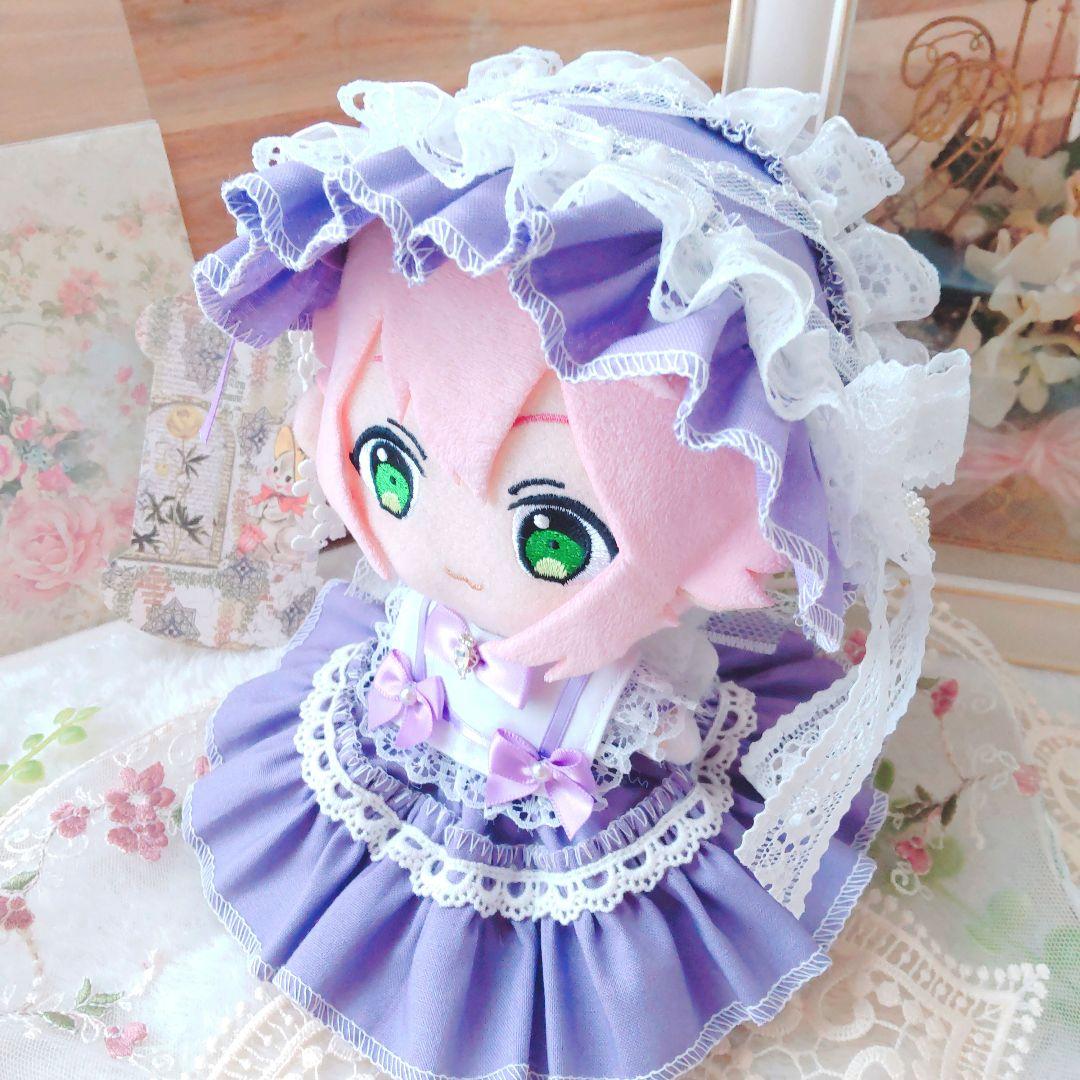 【専用】№01-003 おめかし　パープルリボン　ドレス　１６cm　ぬい服