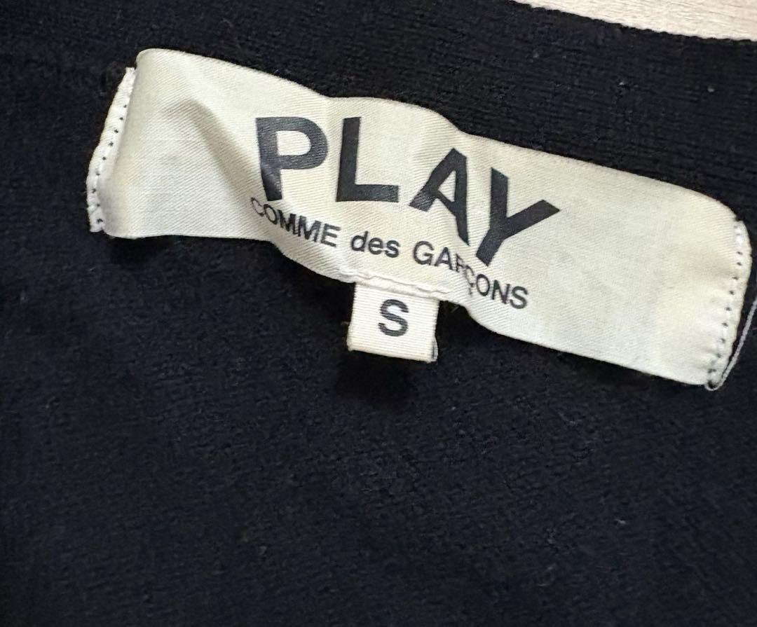 PLAY COMME des GARCONS 黒ハート ニット カーディガンS