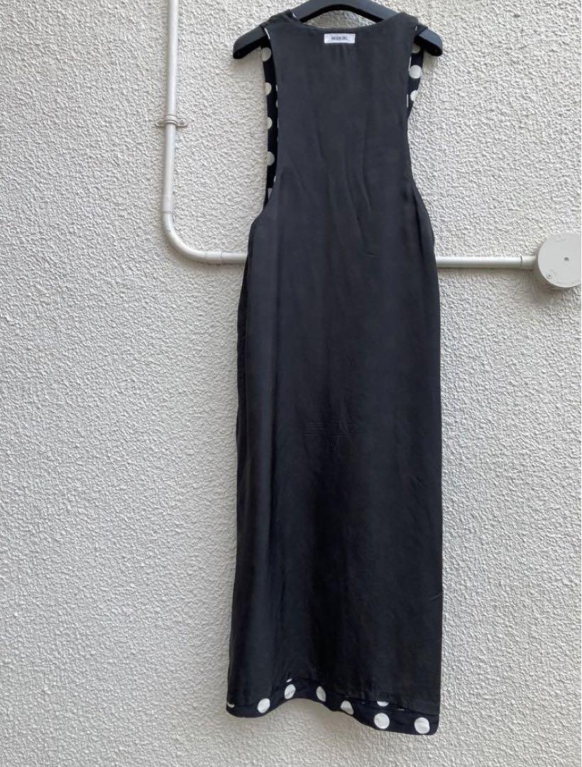 新品未着用インゲボルグ皮革付きジャンパースカート黒日本製