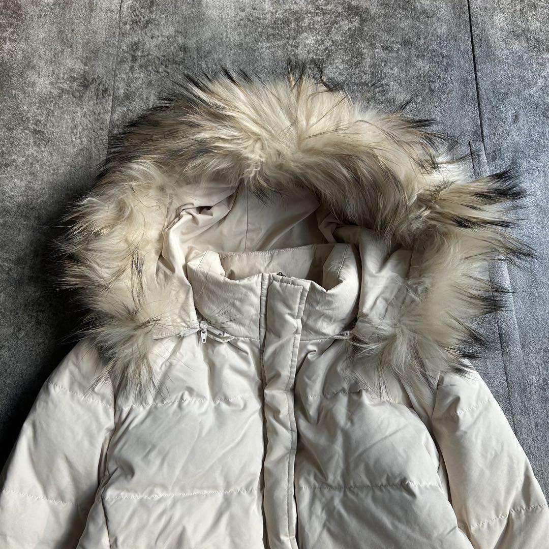 archive grunge hood fur down jacket y2k
