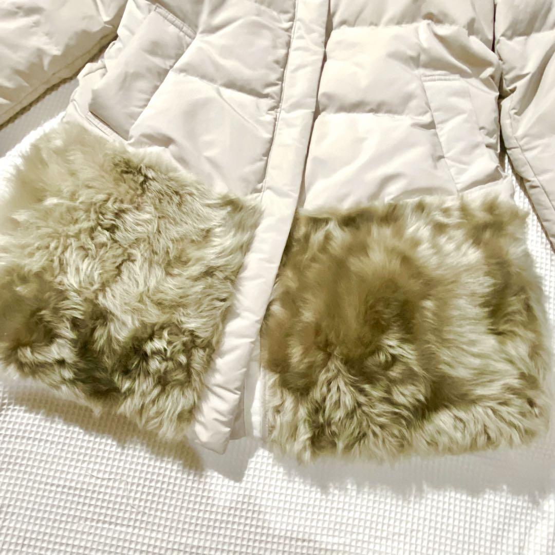 【美品】GRACE CONTINENTAL ショールカラー ダウンコート ファー