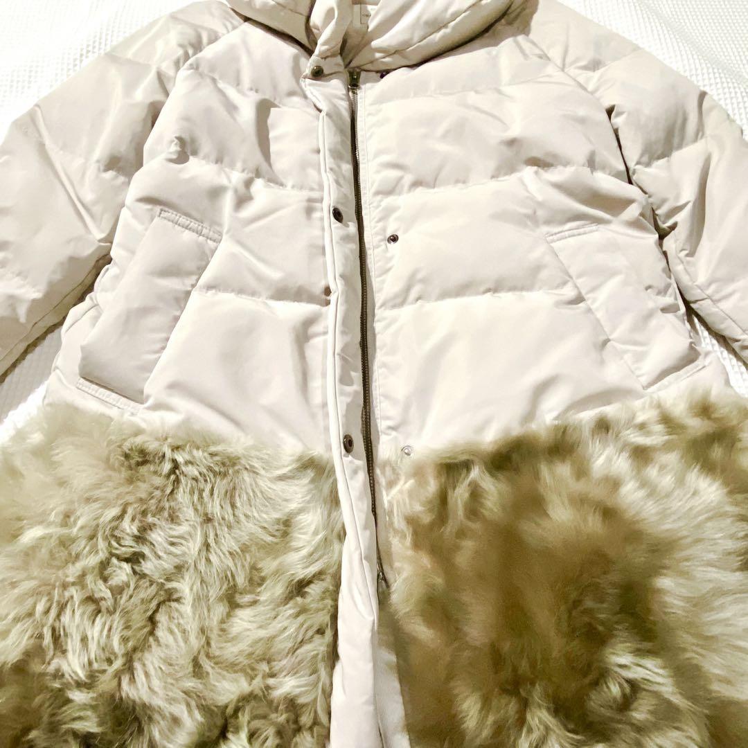 【美品】GRACE CONTINENTAL ショールカラー ダウンコート ファー