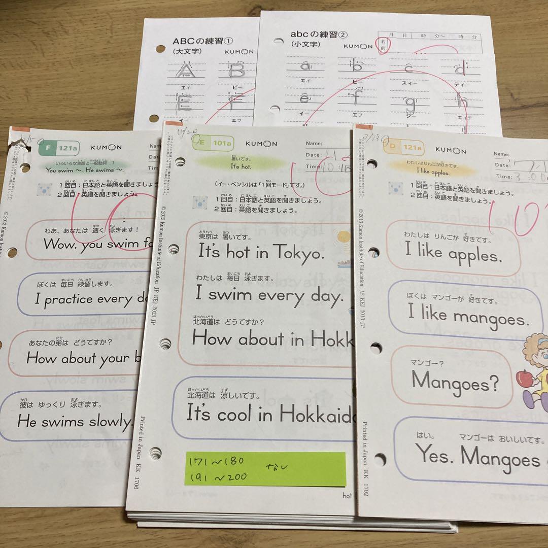 KUMON - くもん プリント 英語 HⅡ教材 欠番あり 165枚 英語教材