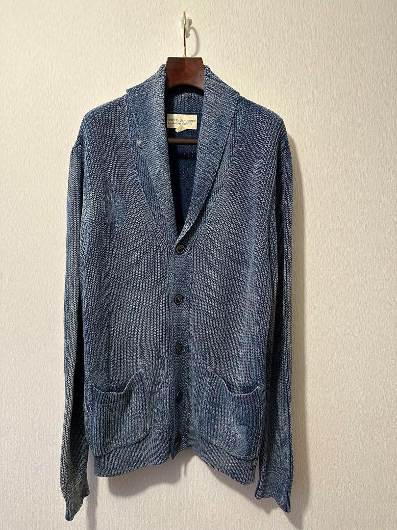 トップス Ralph Lauren Indigo Wash Damage Cardigan
