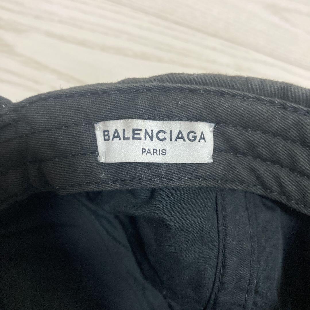 ✨美品✨BALENCIAGA キャップ L58 ロゴ マジックテープ 黒