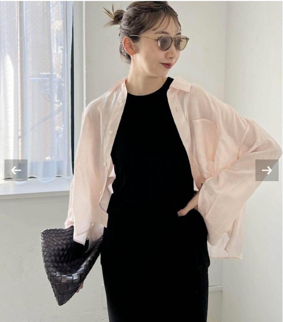 ブランド:plage RAMIE LYOCELL WIDE シャツ ピンク